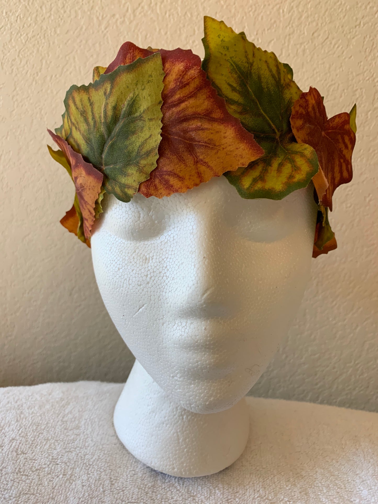 All Leaf Wreath - Rust and Olive Leaves with Berries