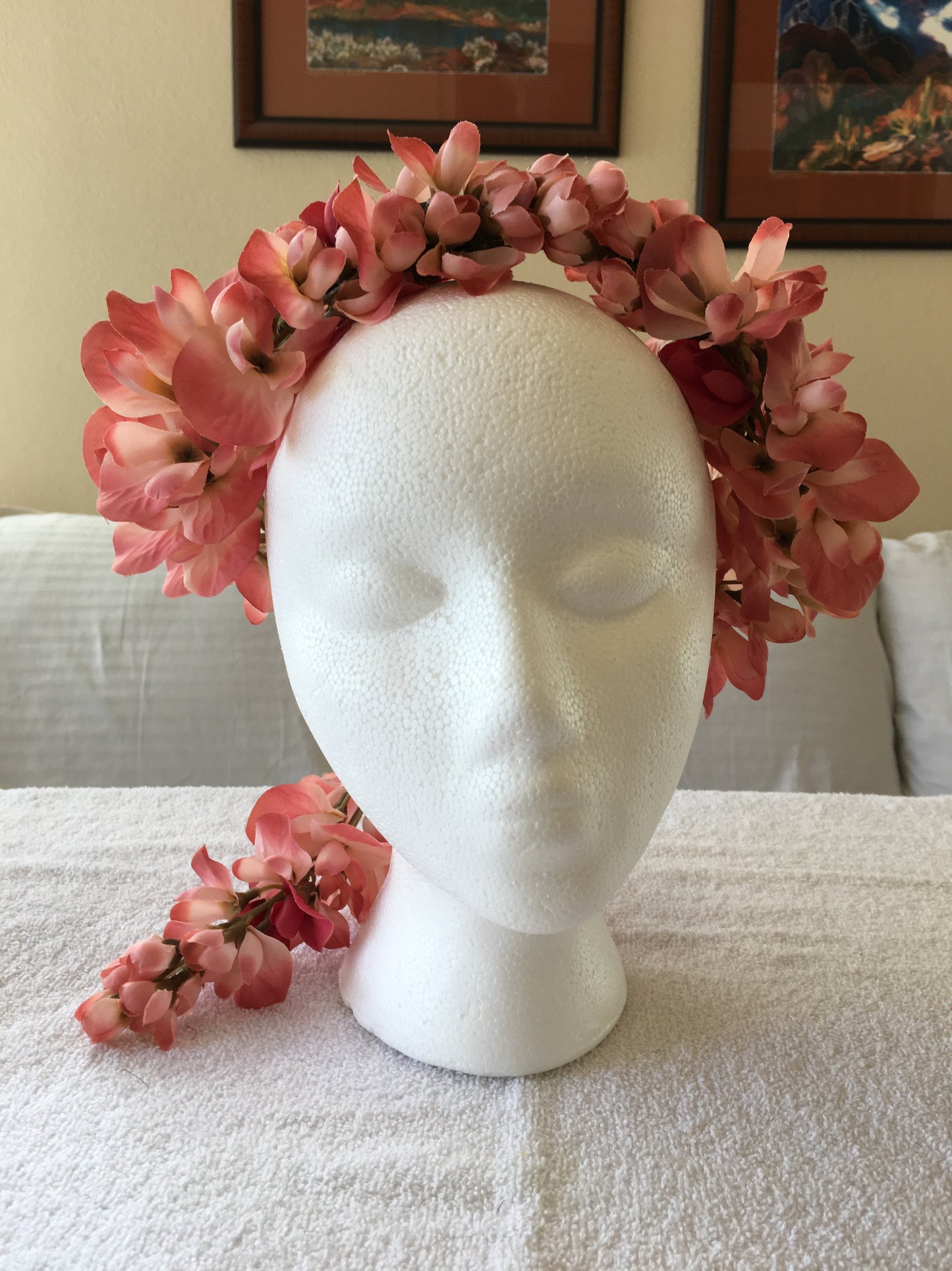 Cascade Wreath - Shades of pink