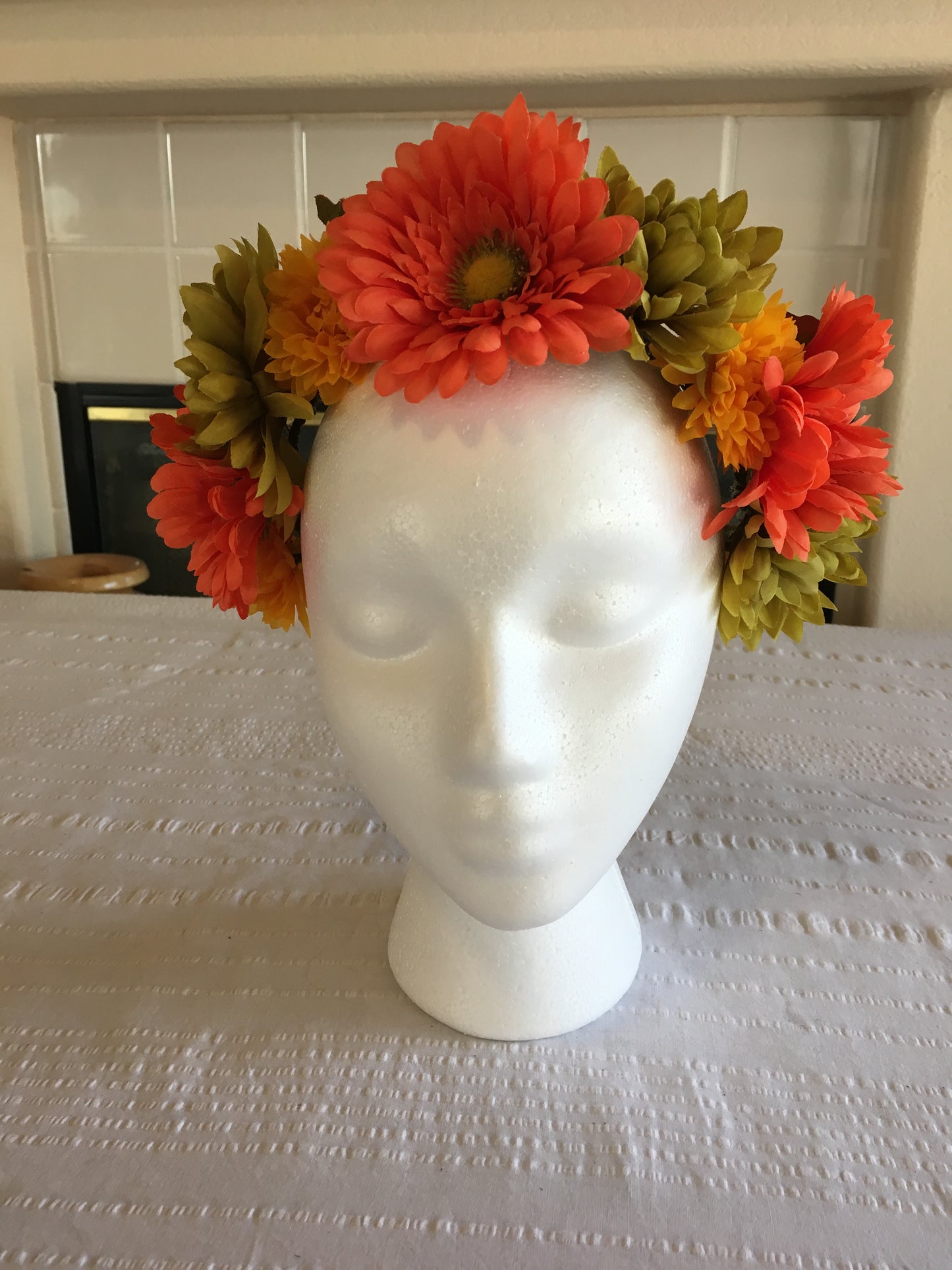 Medium Wreath - Orange green & yellow