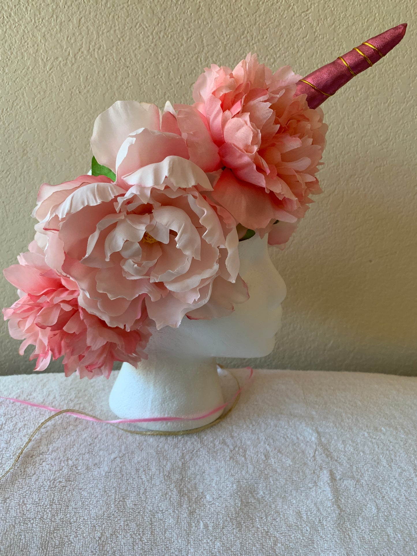 Extra Large Wreath - Multi-Colored Pink Flowered Unicorn