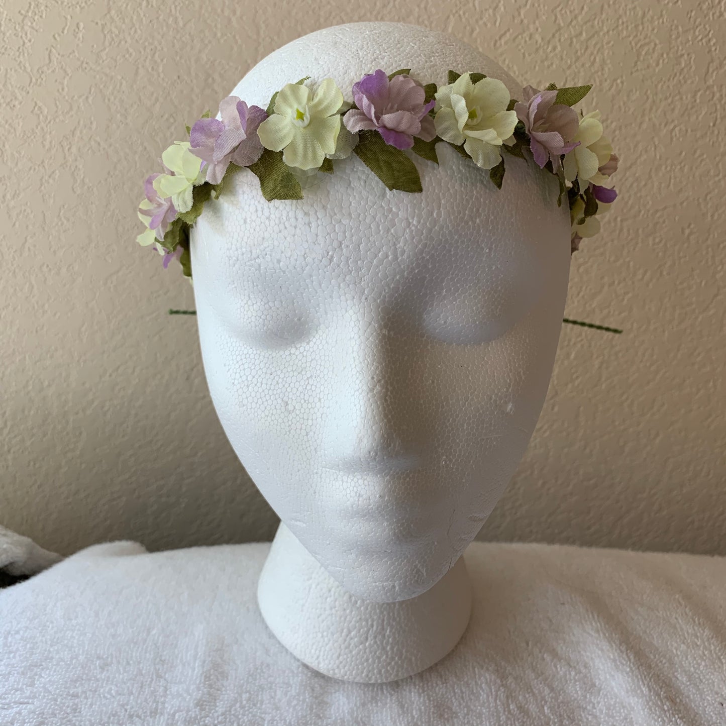 Extra Small Wreath - Pale Purple and Pale Yellow Flowers