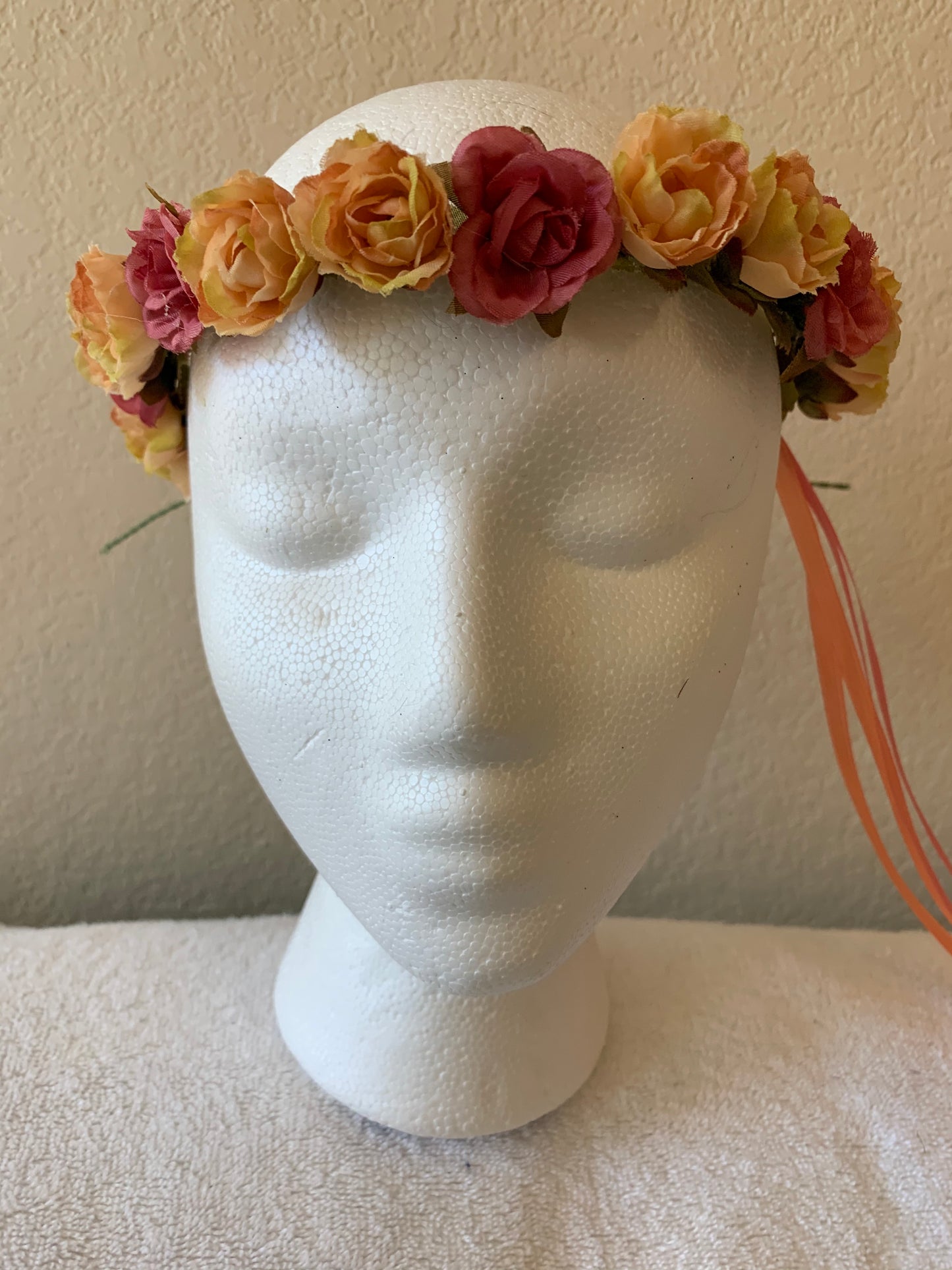 Extra Small Wreath - Peach and Pink Roses