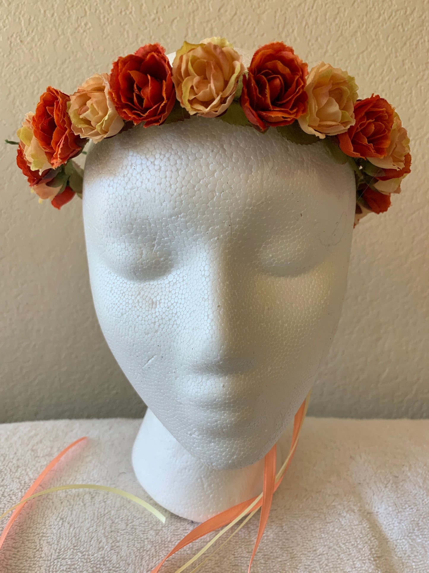 Extra Small Wreath - Peach and Rust Roses