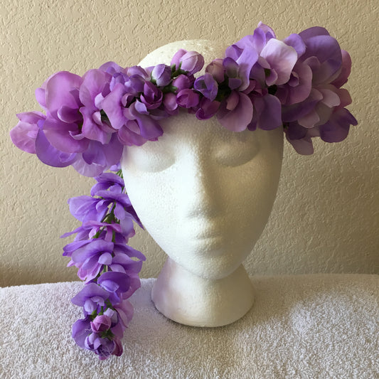 Cascade Wreath - Light & dark purple