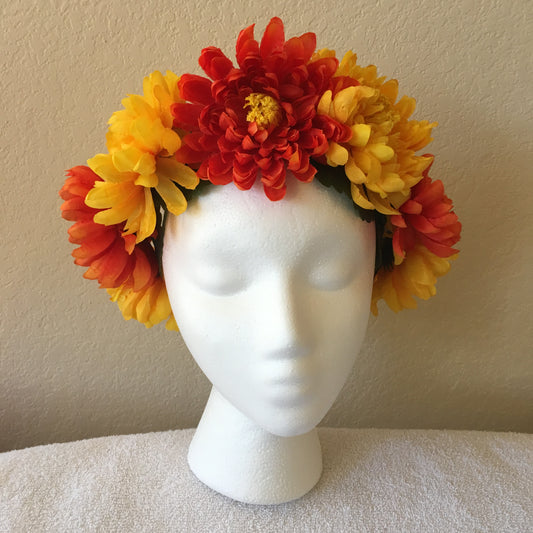 Large Wreath - Bright yellow & orange flowers