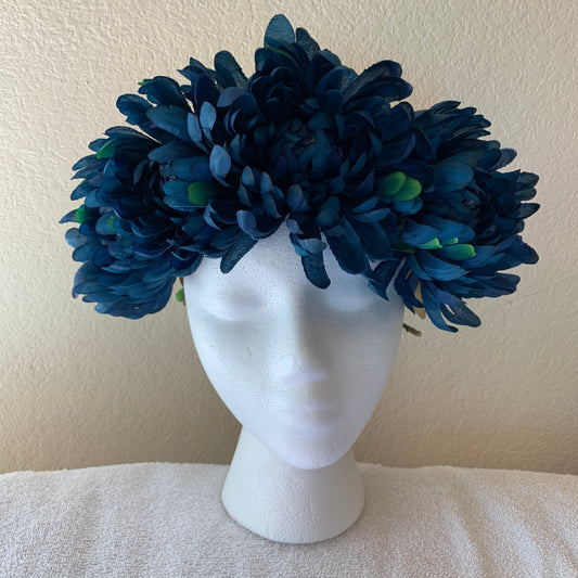 Large Wreath - Teal Mums