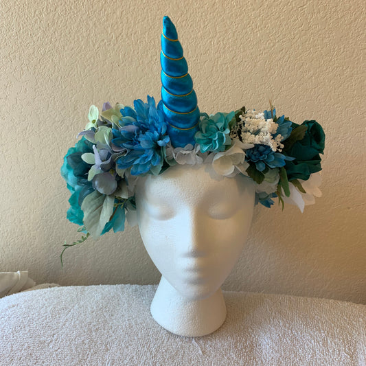 Large Wreath -Teal Unicorn +