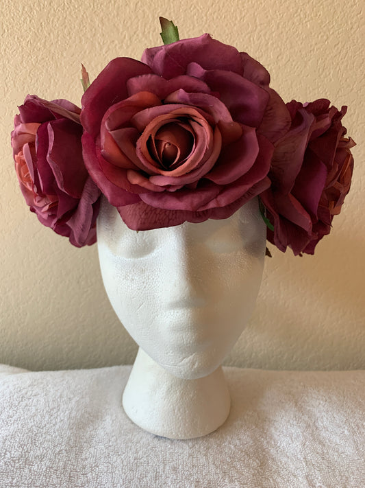 Large Wreath - Burgundy Roses