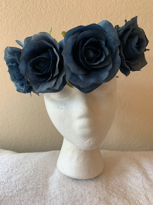 Large Wreath - Dusty Blue Roses