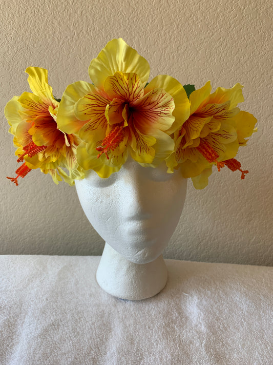 Large Wreath - Yellow Hibiscus