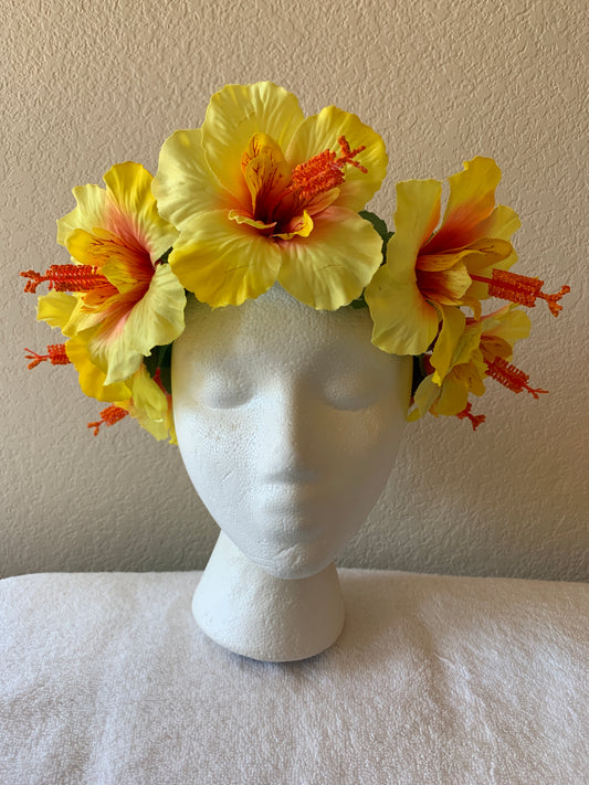 Large Wreath - Yellow Hibiscus