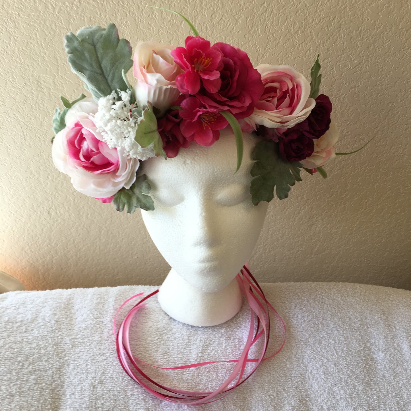 Large Wreath - Pinks & white flowers