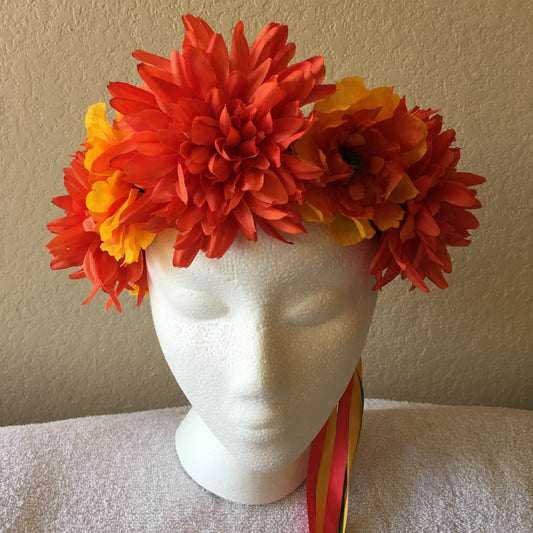 Large Wreath - Orange mums