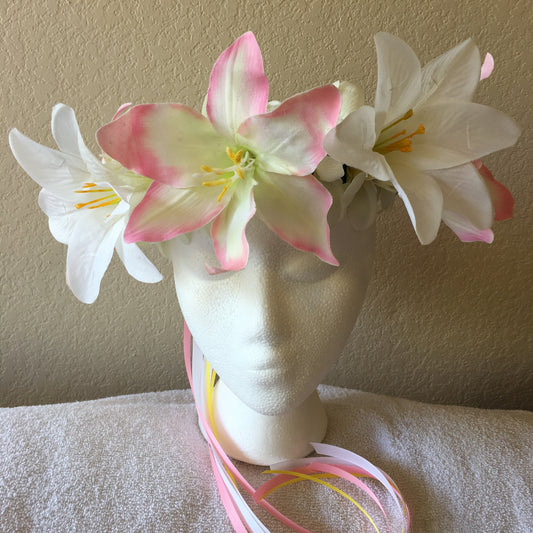 Large Wreath - White hibiscus