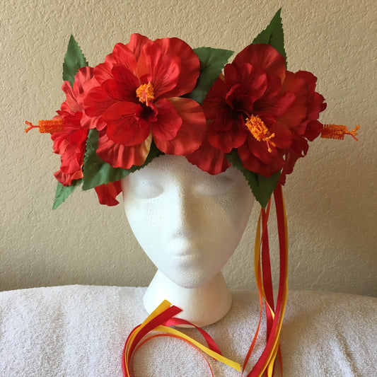 Large Wreath - Red hibiscus