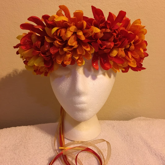 Large Wreath - Red & orange yellow w/ sparkles