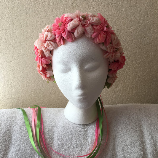 Medium Wreath - Light & medium pink fluffies