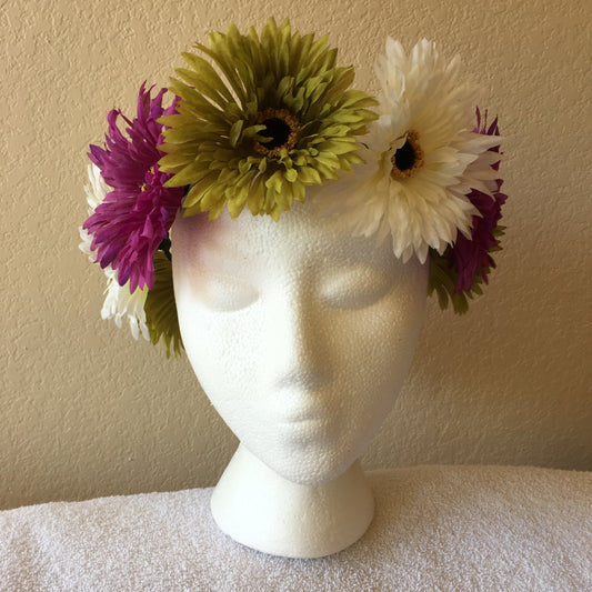 Medium Wreath - Purple, white, & green flowers