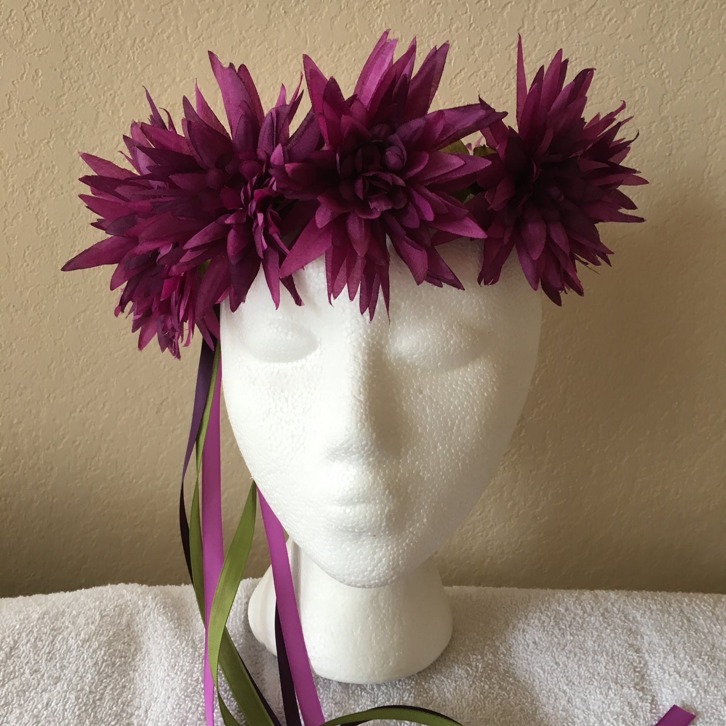Medium Wreath - Purple spiky flowers