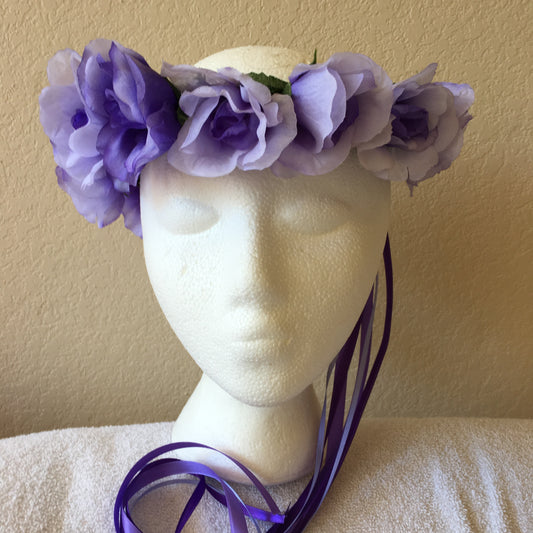 Medium Wreath - Purple roses