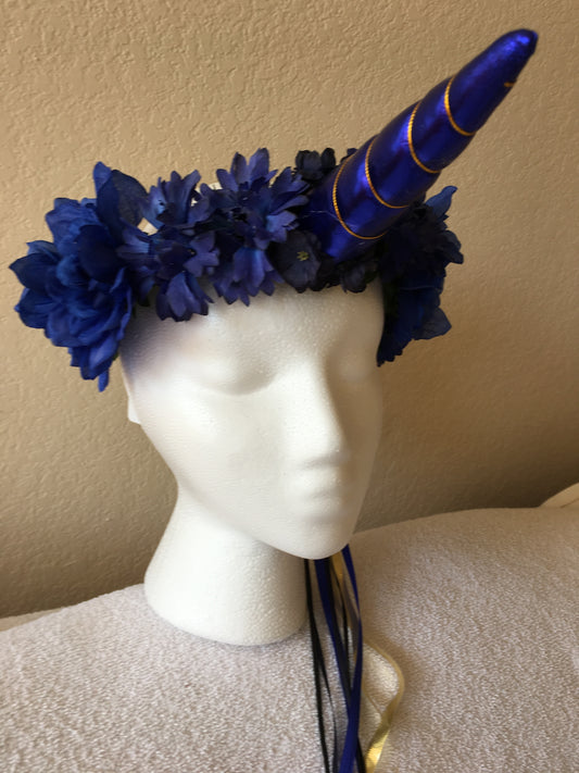 Medium Wreath - Navy Blue Unicorn
