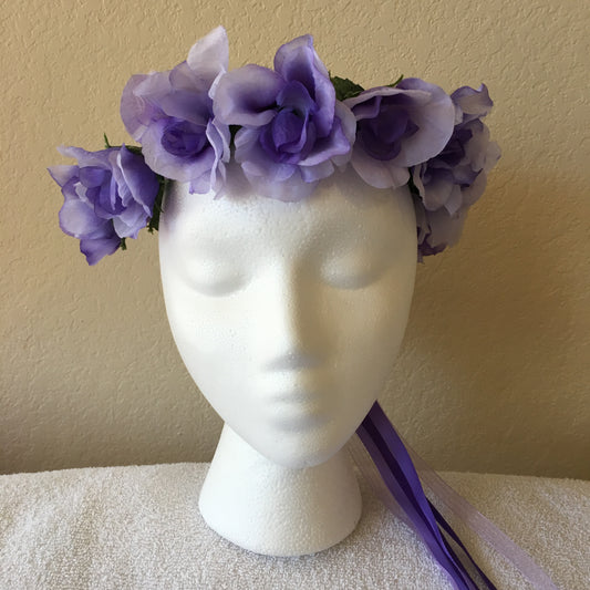 Medium Wreath - Purple Roses