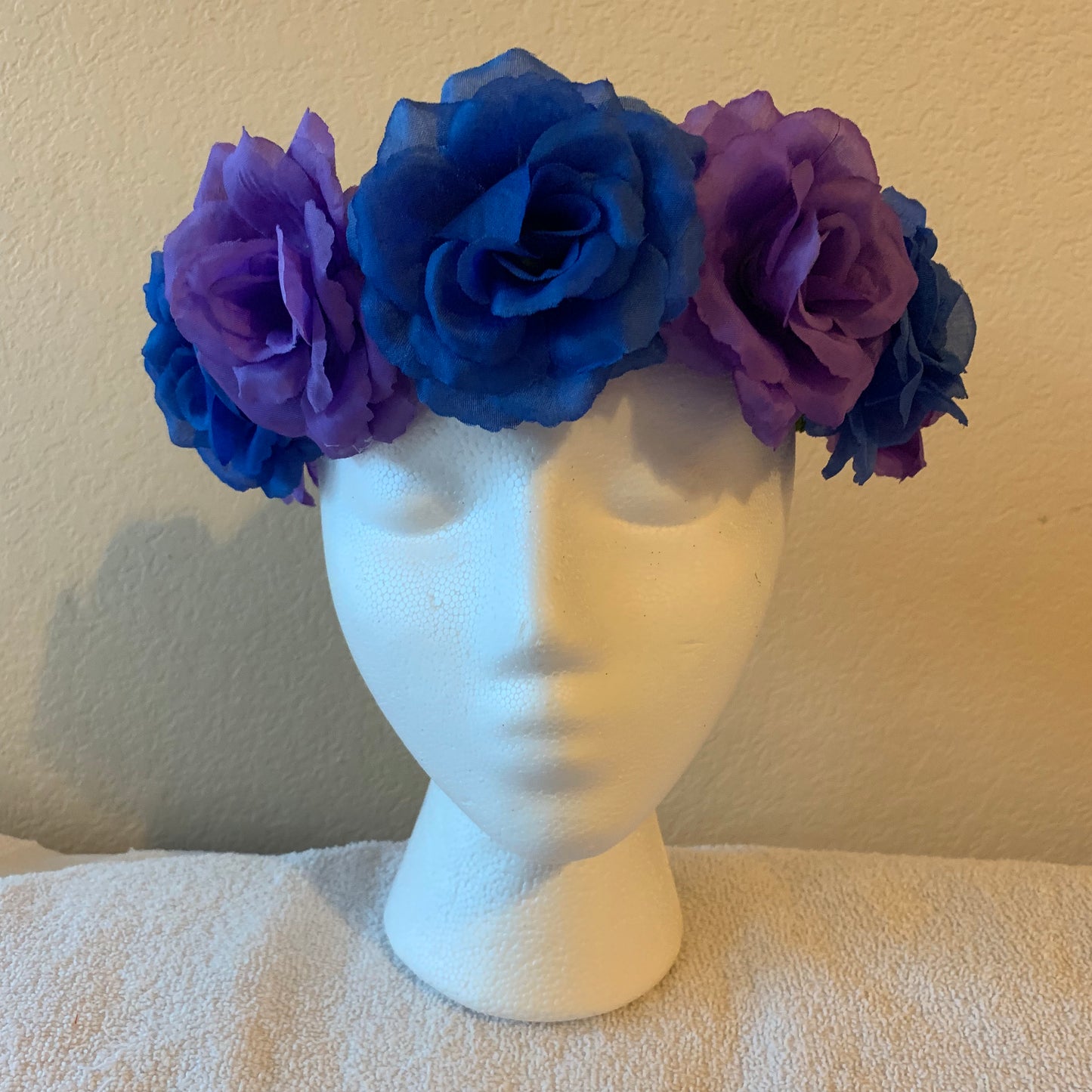 Medium Wreath -Purple & blue roses