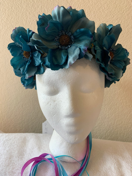 Medium Flowers - Teal Flowers