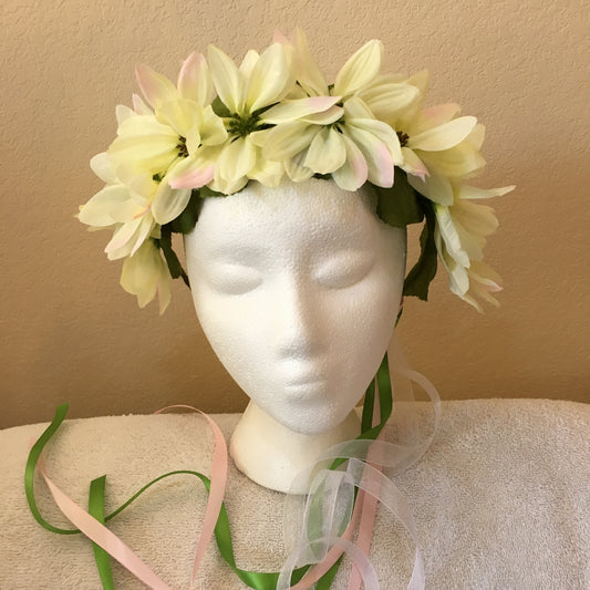 Medium Wreath - All pale green flowers