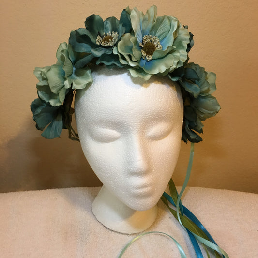 Medium Wreath - Teal blues