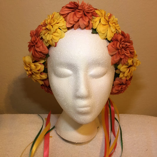 Medium Wreath - Rust & bright yellow