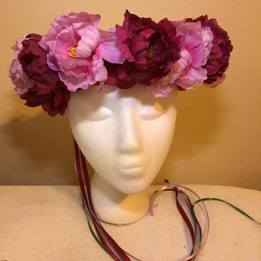 Medium Wreath - Pink & purple pink cherry blossoms