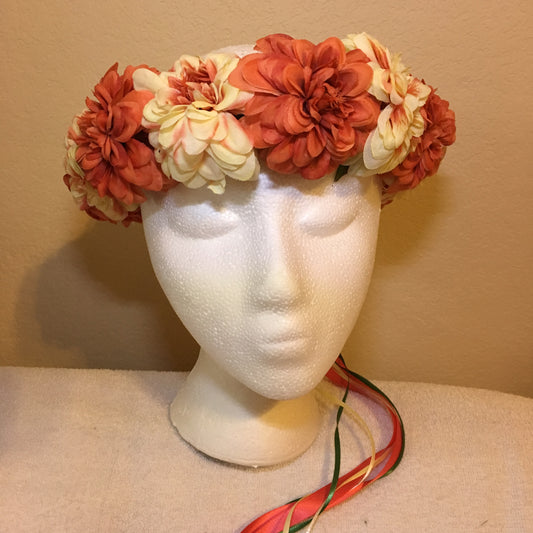 Medium Wreath - Rust & pale yellow