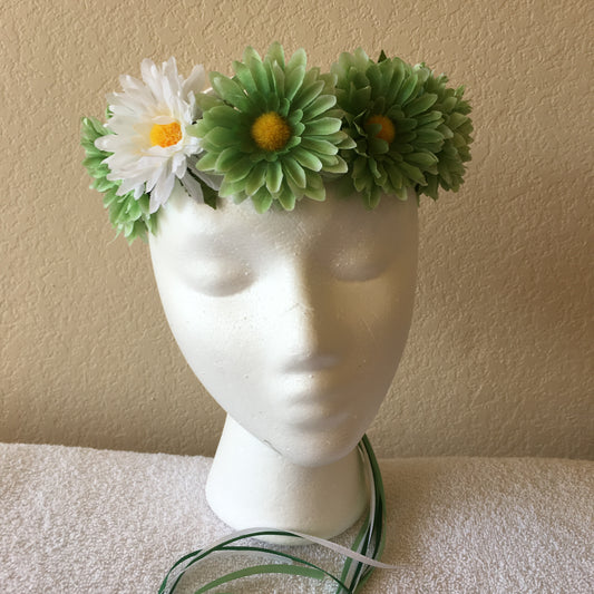 Small Wreath - Mint green daises w/ white accent daisy