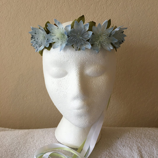 Small Wreath - Light blue spiky flowers