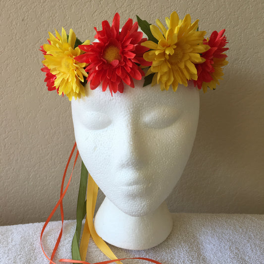 Small Wreath - Yellow & orange daisies