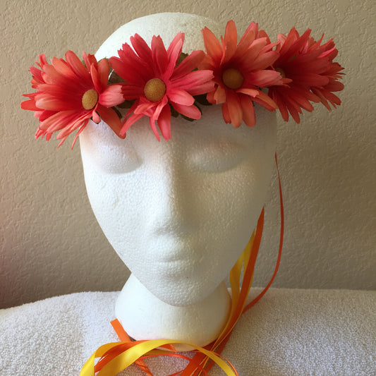 Small Wreath - Medium orange daisies