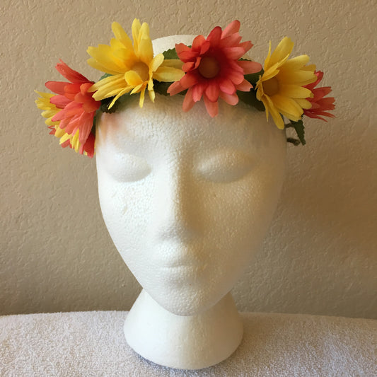 Small Wreath - Orange & yellow daisies