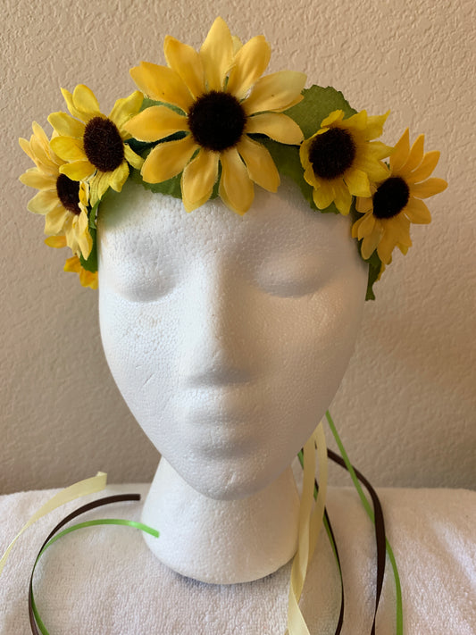 Small Wreath - All Pale Yellow Sunflowers