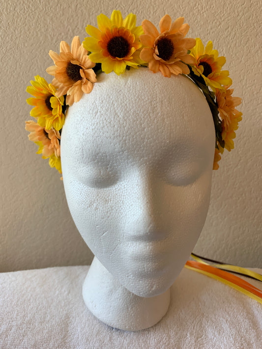 Small Wreath - Bright Yellow and Orangish Sunflowers