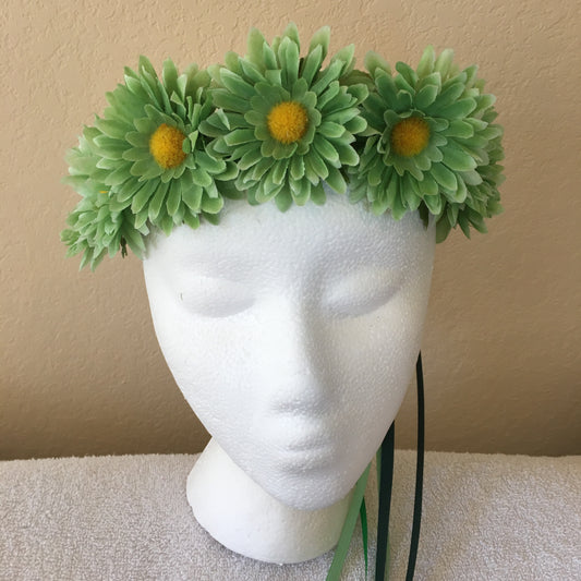 Small Wreath - Mint green daisies (7)