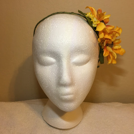 Side Wreath - Medium sunflowers