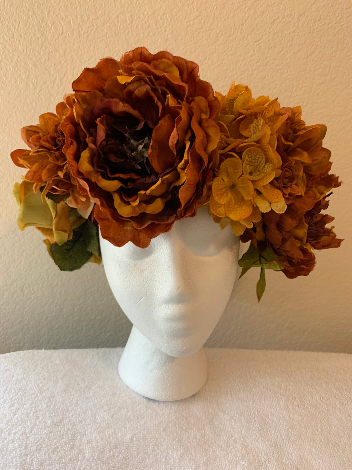 Extra Large Wreath - Fall Crinkle Flowers