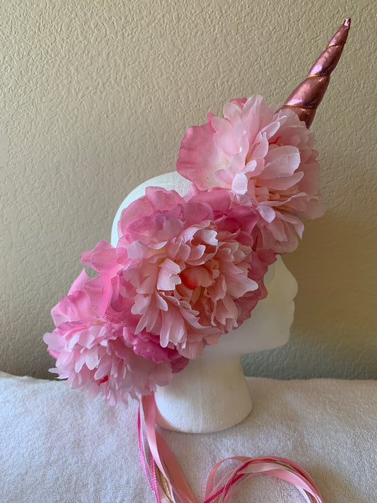 Extra Large Wreath - Layered Pink Unicorn with Light Pink Horn