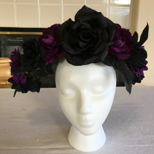 Extra Large Wreath - Black & purple