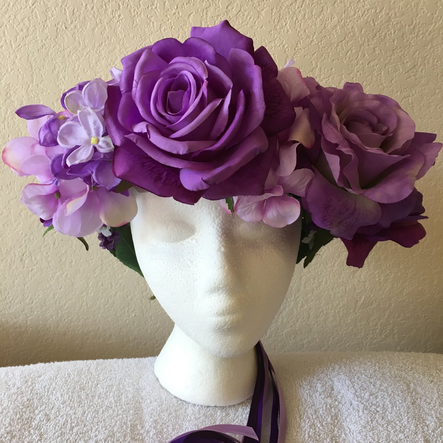 Extra Large Wreath - Purple roses