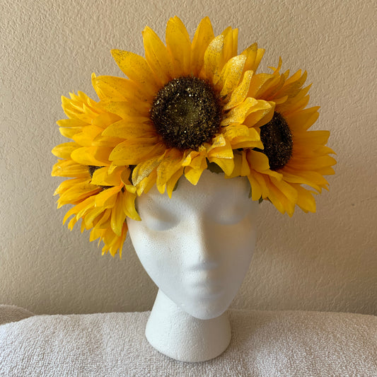 Extra Large Wreath - Bright Yellow Sparkle Sunflowers