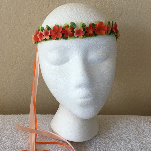 Extra Small Wreath - Orange & coral mini flowers