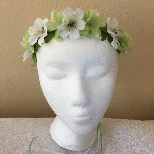 Extra Small Wreath - Light green cherry blossoms w/ white small flowers