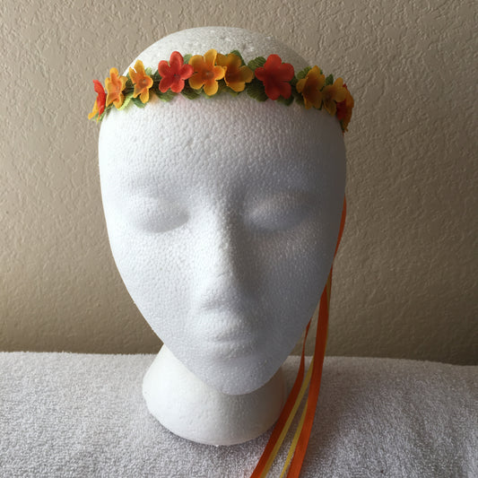 Extra Small Wreath - Small bright orange & yellow flowers